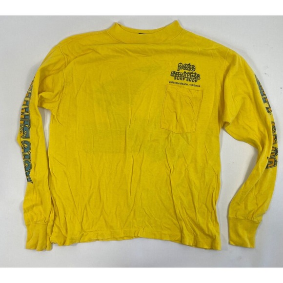 Vintage Rare 1981 Pete Smith’s Surf Shop Pocket T Shirt Longsleeve Anvil M